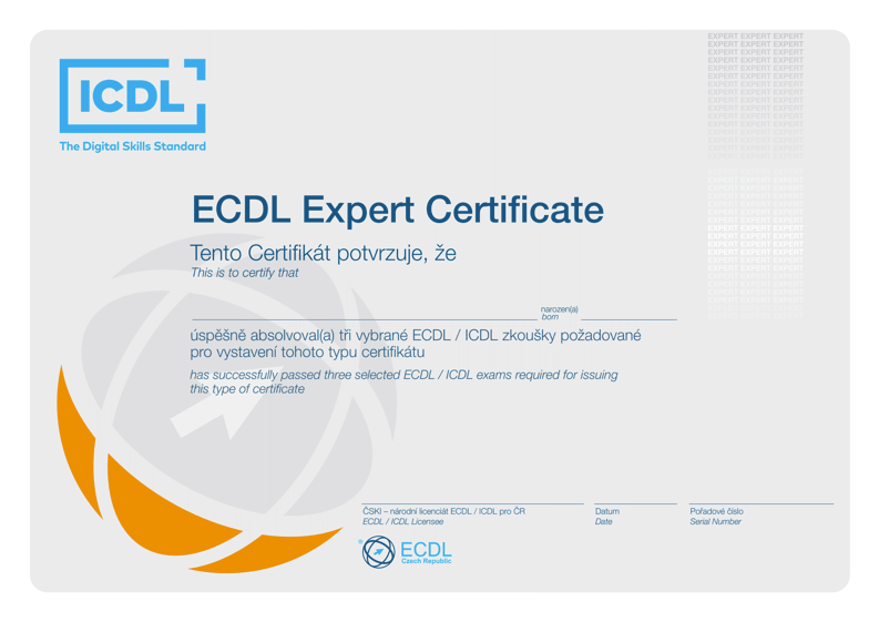 Certifikace ECDL Expert
